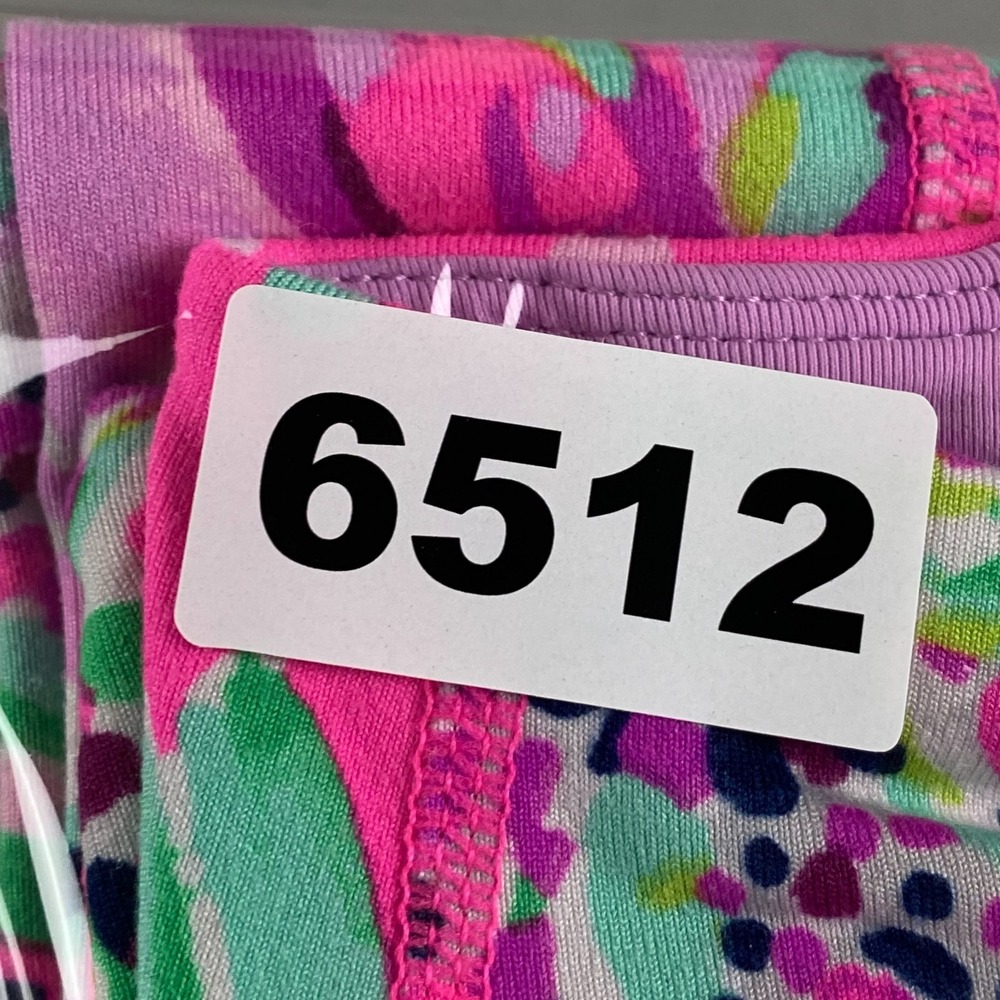 Lilly Pulitzer Luxletic S Low Rise Crop Leggings Hot Pink Floral Print Active - Picture 11 of 11
